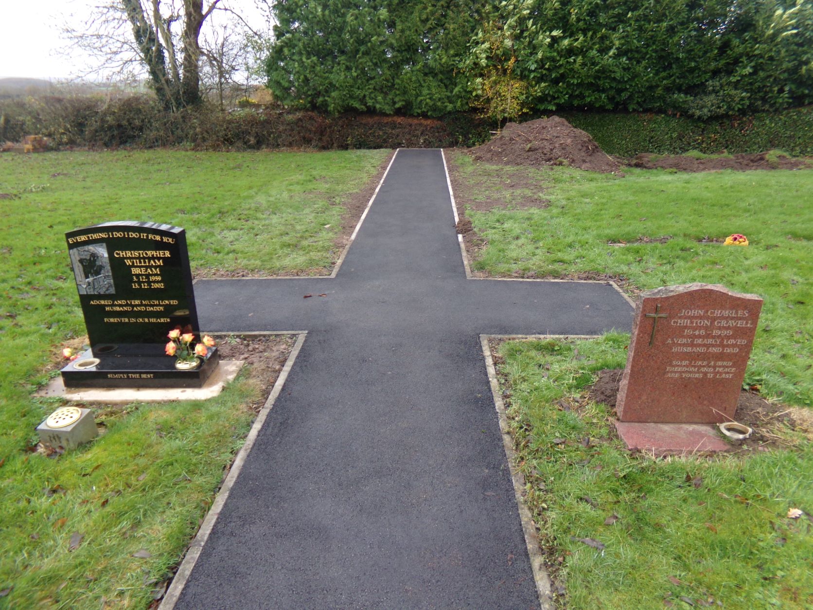 Cemetery path extension